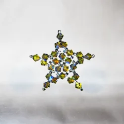  - Brooch Crater -  - Laiton argenté